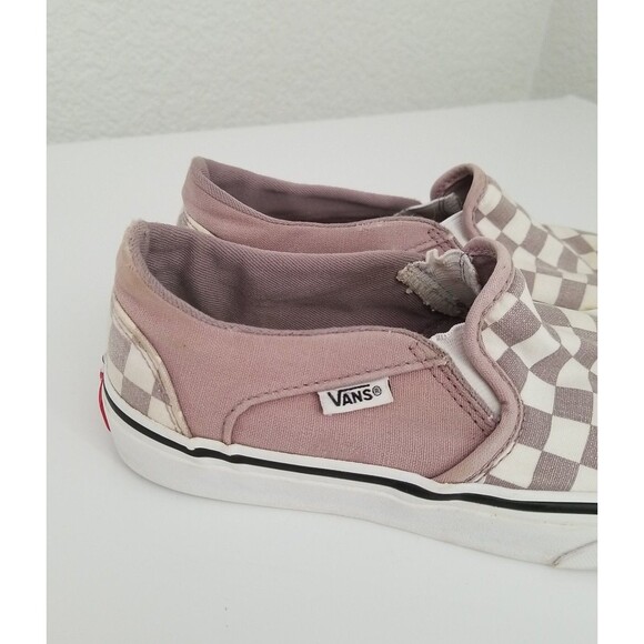 Vans Shoes Womens Size 6 Skate Sneaker Checkered Slip On Flats 508731 Purple - Picture 2 of 8